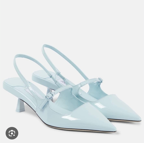 Jimmy Choo Shoes - NIB JIMMY CHOO | Didi 45 patent leather slingback pumps HEELS  Ice Blue  SZ 38